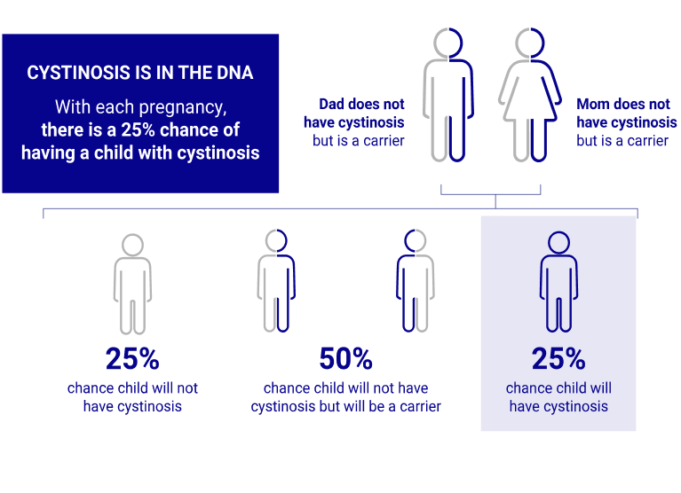 image showing how cystinosis can be passed to children